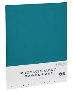 TURKUS PRZEŚCIERADŁO BAWEŁNIANE BEZ GUMKI 140X200 - Prześcieradła - miniaturka - grafika 1