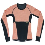 Koszulki sportowe damskie - Damska koszulka Devold Tuvegga Merino Shirt Wmn Rozmiar: M / Kolor: pomarańczowy/czarny - miniaturka - grafika 1