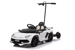 Auto Na Akumulator Lamborghini Aventador SX2018 Biały z Platformą - Pojazdy elektryczne dla dzieci - miniaturka - grafika 1