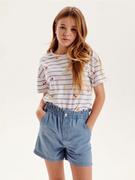 Spodnie i spodenki dla dziewczynek - Sinsay - Szorty jeansowe - niebieski - miniaturka - grafika 1
