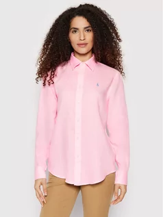 Koszule damskie - Ralph Lauren Polo Koszula 211827658013 Różowy Relaxed Fit - grafika 1
