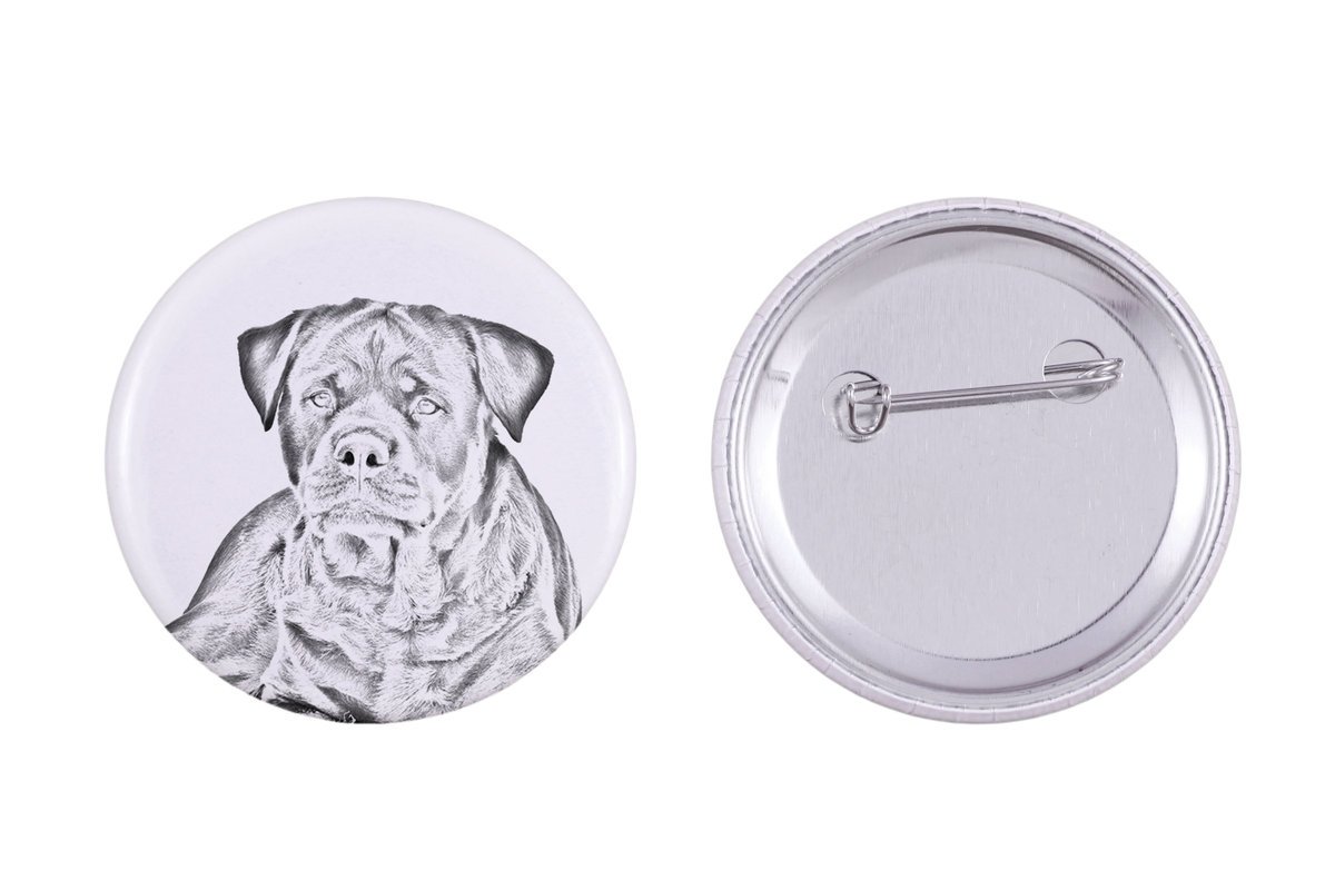 Rottweiler - przypinka z twoim psem, dodaj własne foto, marka Art-Dog