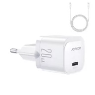 Ładowarki do telefonów - Joyroom ładowarka sieciowa USB-C PD 20W + kabel USB-C - miniaturka - grafika 1