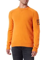 Bluzy męskie - BOSS Męska bluza Knitted_Sweater, Open Orange, M - miniaturka - grafika 1