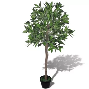 vidaXL Sztuczne drzewko laurowe 120 cm z doniczką - Sztuczne kwiaty - miniaturka - grafika 1