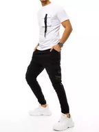 Dresy męskie - Dres męski biało-czarny Dstreet AX0368-XL - miniaturka - grafika 1