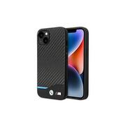 Etui i futerały do telefonów - BMW Nakładka do iPhone 14 Pro 6,1" BMHCP14L22NBCK czarna M HC PU Carbon - miniaturka - grafika 1