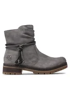 Botki damskie - Rieker Botki Y7463-40 Szary - miniaturka - grafika 1
