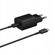 Ładowarki do telefonów - Ładowarka Samsung 25W EP-TA800EBE + Kabel USB-C EP-DA705BBE Czarna - miniaturka - grafika 1