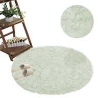Dywany - Strado Dywan okrągły Shaggy Strado 140x140 WhiteLime (Biała Limonka) DNDRS140140.WHITE - miniaturka - grafika 1