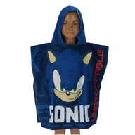 Okrycia kąpielowe dla dzieci - Ręcznik plażowy dziecięcy poncho 55x110 Sonic son - miniaturka - grafika 1