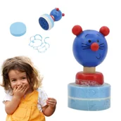 Zabawki interaktywne dla dzieci - Drewniana Pieczątka Stempelek Tusz Wzór Zwierzątko - miniaturka - grafika 1