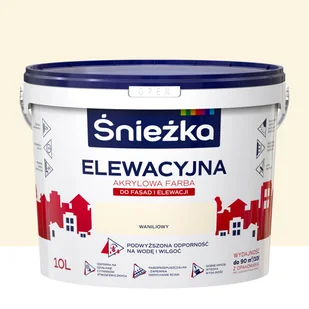 Farba elewacyjna akrylowa 10 l Waniliowy Śnieżka - Farby zewnętrzne - miniaturka - grafika 1