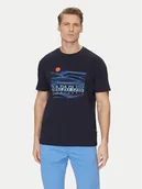 Koszulki męskie - Napapijri T-Shirt S-Buti NP0A4INM Granatowy Regular Fit - miniaturka - grafika 1