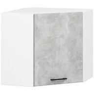 Meble kuchenne - WISZĄCA SZAFKA KUCHENNA NAROŻNA OLIWIA W 60/60cm BIAŁA-BETON - miniaturka - grafika 1