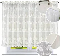 Firany - Firana gotowa prosta z markizety 160x400 Firany kwiaty firany do salonu - miniaturka - grafika 1