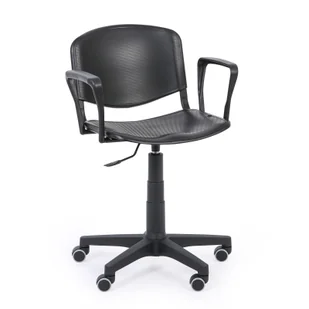 Fotel biurowy, krzesło biurowe B2B Partner Krzesło ISO z podłokietnikami, obrotowa, czarny - Fotele i krzesła biurowe Fotel biurowy, krzesło biurowe B2B Partner Krzesło ISO z podłokietnikami, obrotowa, czarny - Fotele i krzesła biurowe - miniaturka - grafika 1