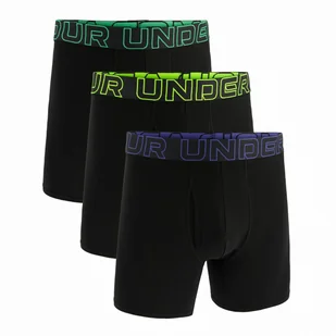 Męskie bokserki Under Armour M UA Perf Cotton 6in Rozmiar: S / Kolor: czarny/niebieski - Majtki męskie - miniaturka - grafika 1