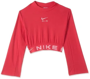 Nike FD2966-648 G NSW AIR LS TOP Mixed MTRL Bluza Girl's LT Fusion RED/MED Soft PINK, rozmiar XS - Bluzy damskie - miniaturka - grafika 1
