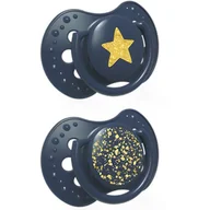 Smoczki uspokajające - LOVI Lovi Smoczek silikonowy dynamiczny 0-3m Stardust blue 2szt - miniaturka - grafika 1