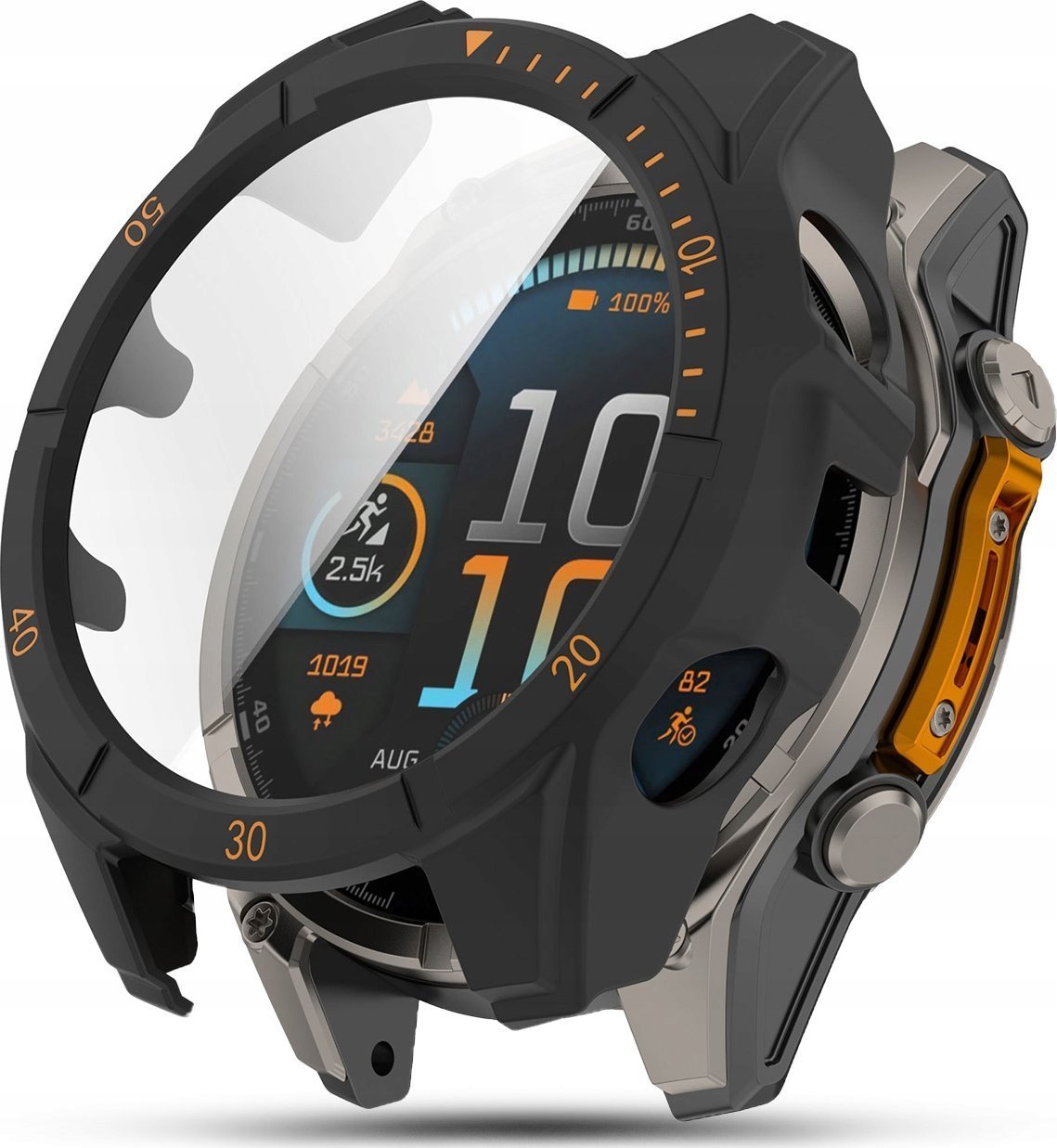 JG Smart ETUI OCHRONNE 2w1 SZKŁO HARTOWANE do Garmin Fenix 8 - 43mm