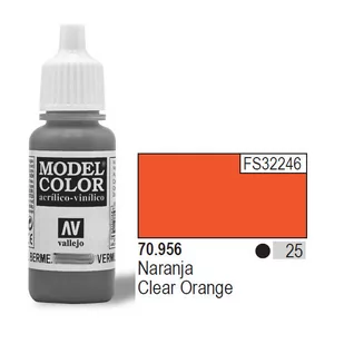 VALLEJO Farba Nr25 Clear Orange 17ml Matt - Akcesoria i części modelarskie - miniaturka - grafika 2