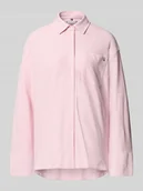 Bluzki damskie - Bluzka o kroju oversized z mieszanki bawełny - miniaturka - grafika 1