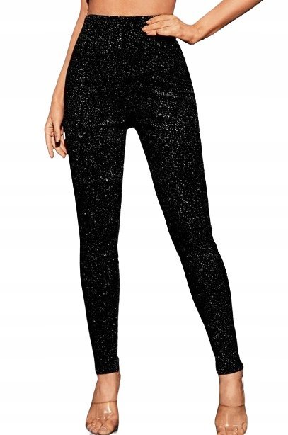SHEIN CZARNE SPODNIE RURKI CASUAL DAMSKIE 44 VHD