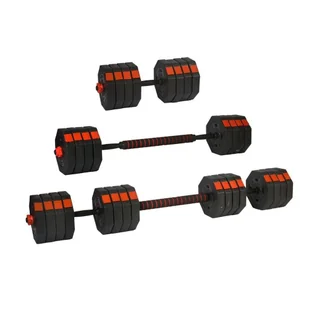 EB FIT Regulowane hantle treningowe 2x20kg z funkcją sztangi Eb Fit vic-26623-0 - Hantle i ciężarki - miniaturka - grafika 1