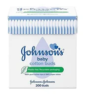 Waciki, płatki i patyczki kosmetyczne - Patyczki do uszu Johnson’s Baby Cotton Buds 200 szt (5601182162002) - miniaturka - grafika 1