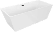 Wanny - Mexen Lita wanna wolnostojąca 170 x 75 cm, biała, przelew czarny - 52121707500-70 - miniaturka - grafika 1