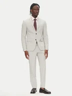 Garnitury - Lindbergh Garnitur 30-61040 Szary Slim Fit - miniaturka - grafika 1