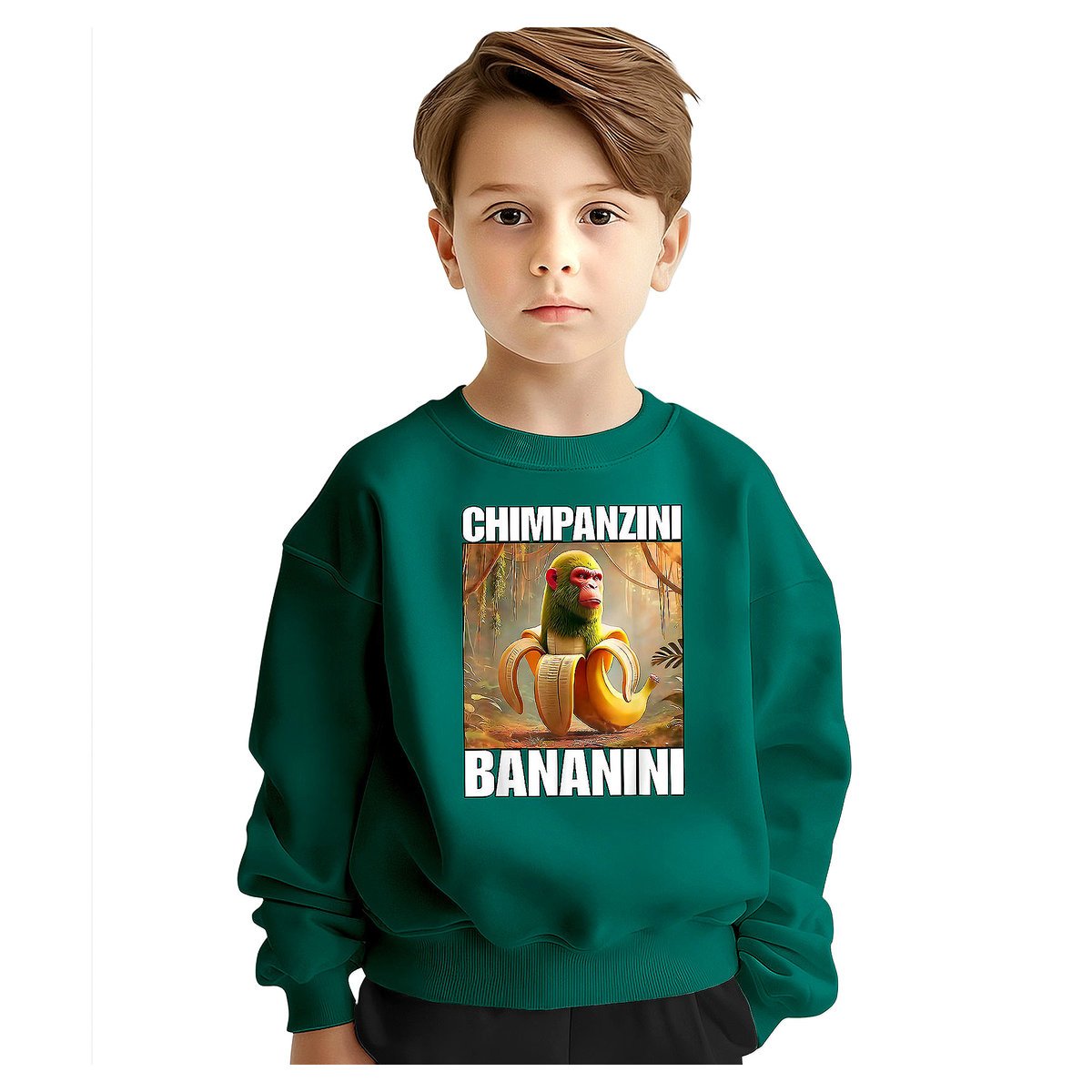 BLUZA DZIECIĘCA CHIMPANZINI BANANINI 134-140 DLA CHŁOPCA DZIEWCZYNKI