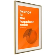 Plakaty - Plakat - Kolor pomarańczowy (rozmiar 40x60, wykończenie Rama złota z passe-partout) - miniaturka - grafika 1