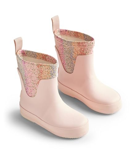 Wheat Unisex dziecięce kalosze z nadrukiem Mist Neopren, 9506 Rainbow Flowers, 22 EU