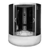 Kabiny z hydromasażem - Duża kabino wanna Spa z hydromasażem i sauną parową 135x135 cm MO-08135 - miniaturka - grafika 1