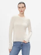 Swetry damskie - Tommy Hilfiger Sweter Soft Wool C-Nk Sweater WW0WW40264 Żółty Regular Fit - miniaturka - grafika 1