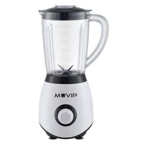 Muvip Blender stołowy 1300W 1.5L - 2 prędkości - Szpilki ze stali nierdzewnej - Funkcja szczytu lodu - Blokada bezpieczeństwa
