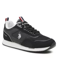 Sneakersy męskie - Sneakersy U.S. Polo Assn. Ethan ETHAN001 BLK-GRY01 - miniaturka - grafika 1