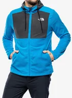 Bluzy sportowe męskie - Bluza polarowa The North Face Homesafe Full Zip Fleece Hoodie - skyline blue/grey - miniaturka - grafika 1