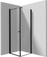 Kabiny prysznicowe - Kabina prysznicowa Deante Kerria Plus 80x80 kwadratowa nero transparentne uniwersalna KKNNW08S08 - miniaturka - grafika 1