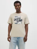 Koszulki męskie - Jack & Jones Koszulka "Hawaii" w kolorze kremowym - miniaturka - grafika 1