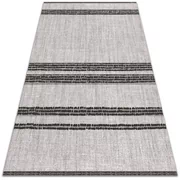Nowoczesny dywan na balkon wzór Szary w linie 120x180 cm