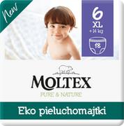 Pieluchy - Moltex pieluchomajtki elastyczne Pure & Nature XL +14 kg 18 sztuk) - miniaturka - grafika 1