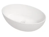 Umywalki - Deante Alpinia Umywalka nablatowa 45,5x31 cm biała CGA6U4S - miniaturka - grafika 1