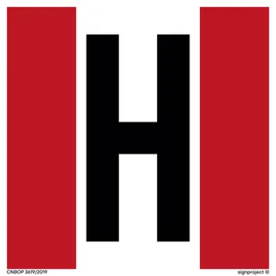 BB013 HYDRANT ZEWNĘTRZNY, OO - BLACHA OCYNK ODBLASKOWA; (250X250MM) - Systemy ekspozycyjne i znaki informacyjne - miniaturka - grafika 1