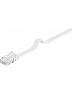 Kabel Lan Patchcord Cat 5E U/utp płaski 20m Biały - Patchcordy - miniaturka - grafika 1