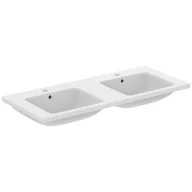 Umywalki - Ideal Standard i.Life B - Zlew podwójny 121x52 cm z przelewem, 2 otworami na baterię, kolor biały T460201 - miniaturka - grafika 1