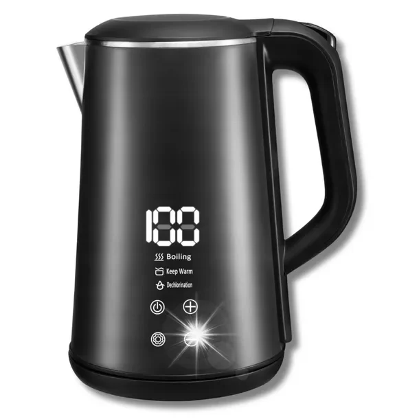 Czajnik Elektryczny Bezprzewodowy 1,6 L Regulacja OdchlorowanieLED|Czarny