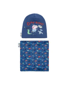 Peppa Pig Komplet czapka i komin ACCCS-AW24-110PP Granatowy - Czapki dla dzieci - miniaturka - grafika 1